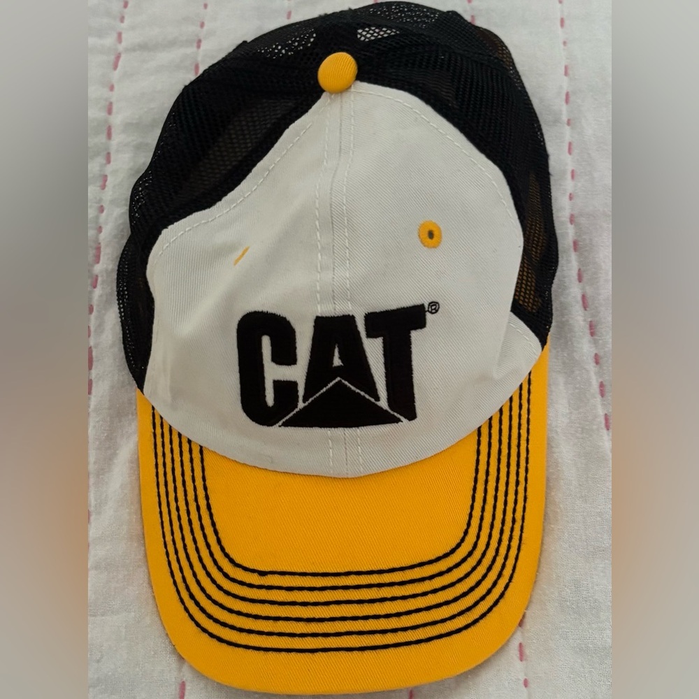 CAT Black and Yellow cap, is brand new, never used.